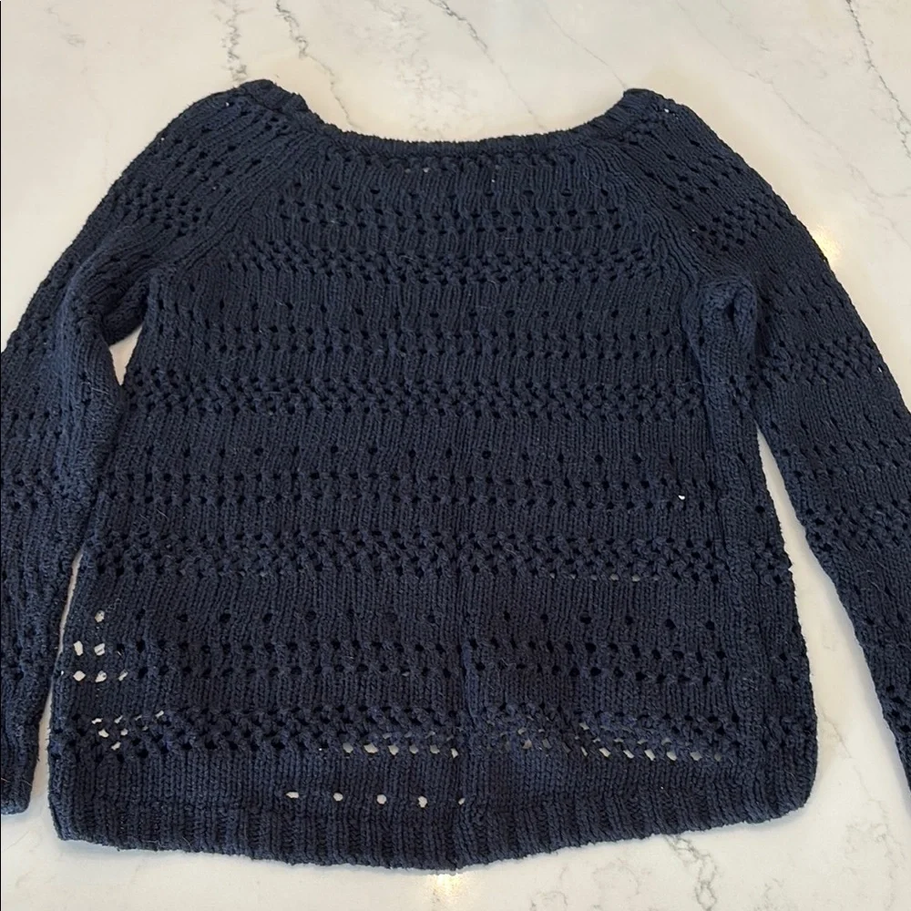 Abercrombie & Fitch Blue Crew Neck Sweater Classic Knit